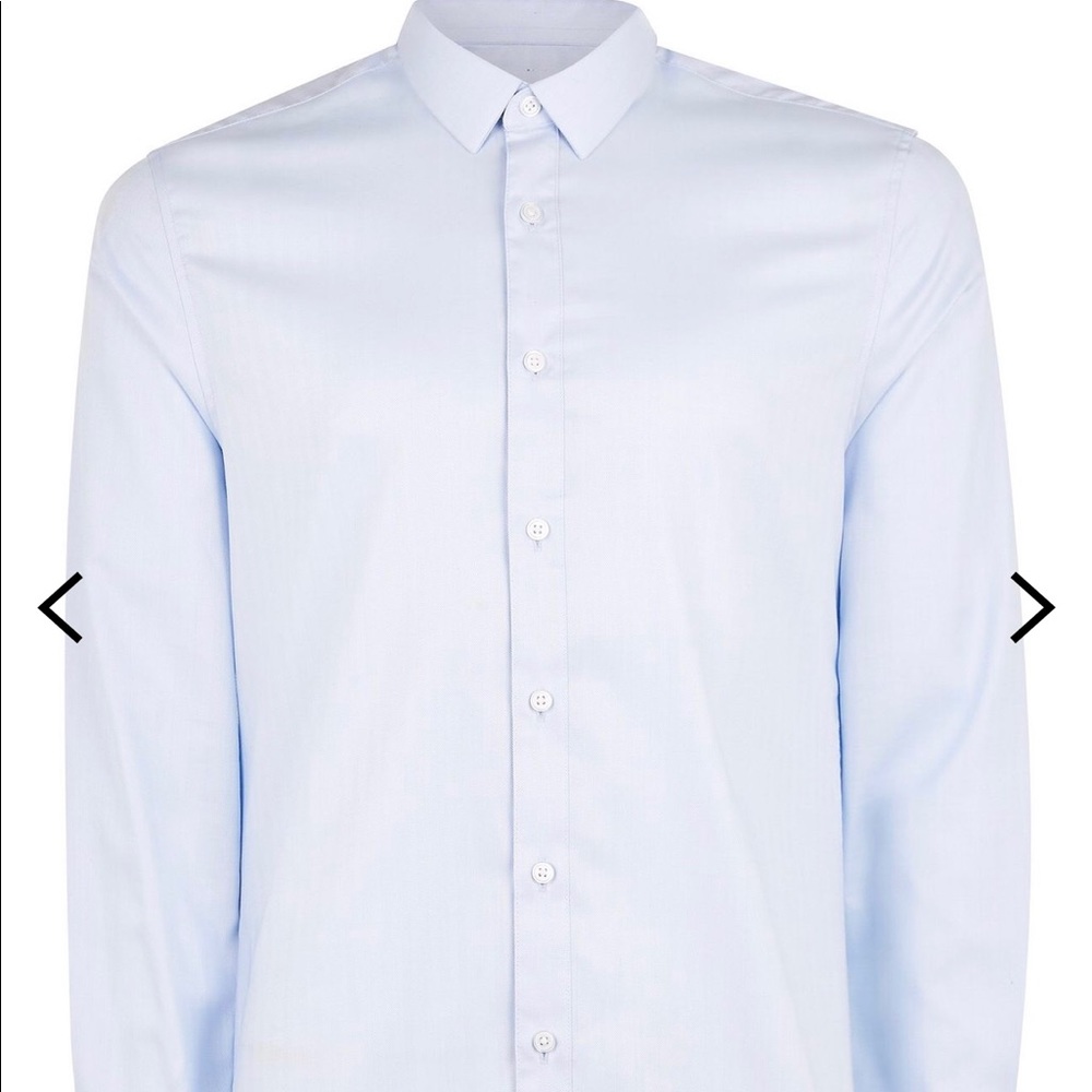 Blue TOPMAN button-up shirt